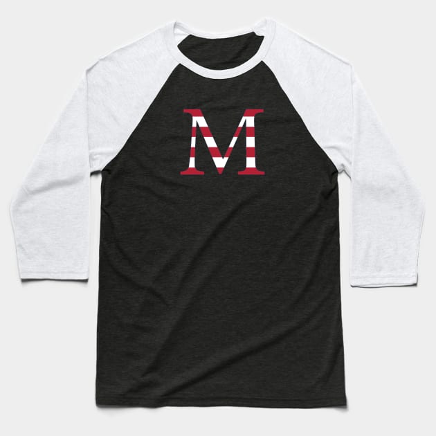 Stripes Mu Baseball T-Shirt by lolosenese